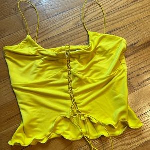 I Am Gia yellow crop top, worn once perfect condition